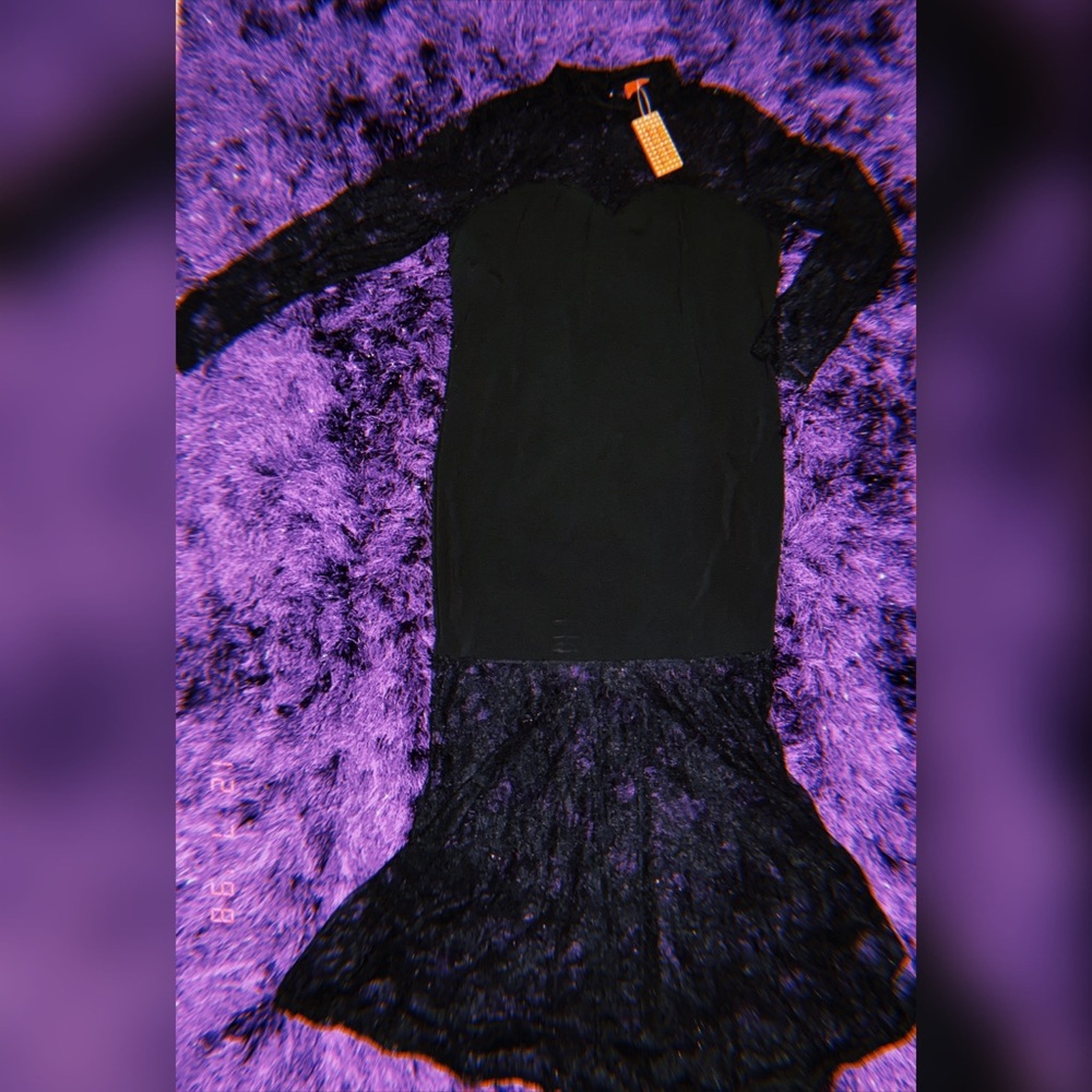 Plus Size Gothic Lace Maxi dress
